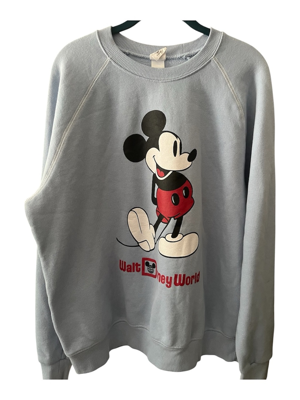 Disney Light Blue Mickey Mouse Crewneck Sweatshirt